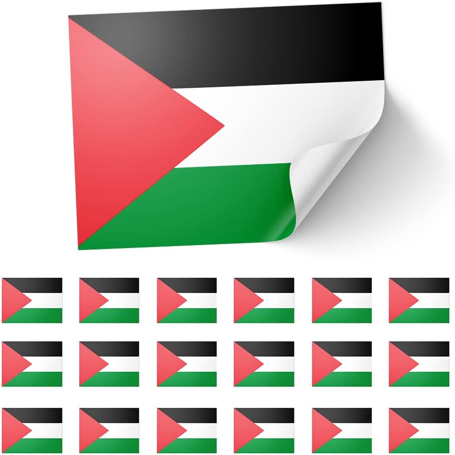 Palestine Stickers 20 Pack (8.5cm x 5.5cm) - D2P